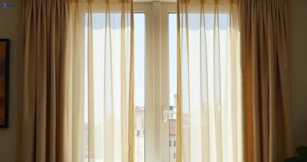 Dull dusty drapes in chatswood-nsw before professional cleaning